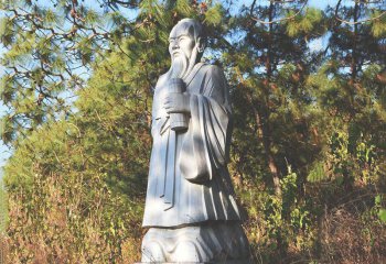 莊子石雕像-中國古代名人公園漢白玉莊子雕塑