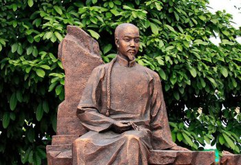 葉天士雕塑-公園歷史名人清朝醫學家葉天士純銅雕像