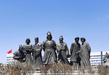 成吉思汗雕塑-景區(qū)公園景觀銅雕成吉思汗雕塑