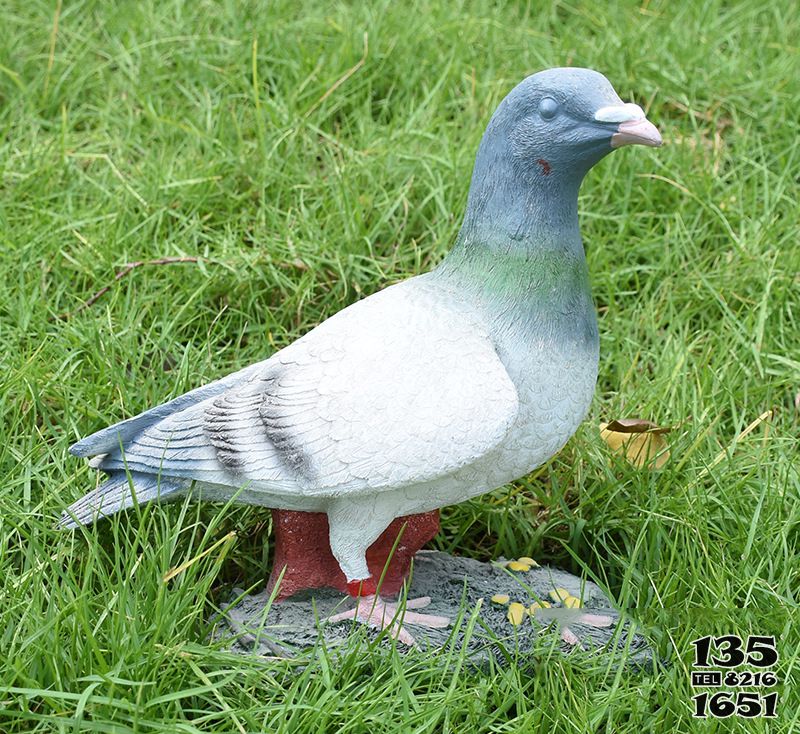 鴿子雕塑-仿真鴿子擺件模型花園園林動物景觀雕塑戶外庭院草坪裝飾鴿子雕塑高清圖片