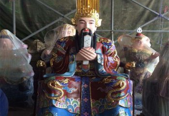 判官雕塑-玻璃鋼彩繪寺廟景區判官雕塑