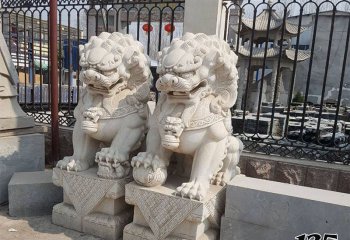 獅子雕塑-公園創意大理石石雕獅子雕塑