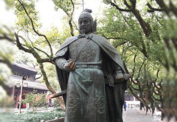 岳飛雕塑-園林景區抗金名將中國古代人物岳飛銅雕像