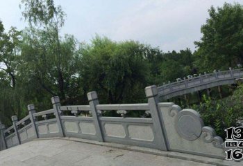 欄桿欄板雕塑-園林公園湖景大理石拱石橋欄桿雕塑