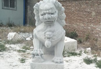 獅子雕塑-公園景區漢白玉石雕大型仿真動物獅子雕塑