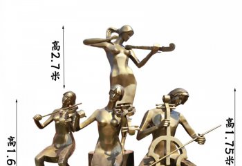 拉提琴音樂人物銅雕-拉提琴音樂人物銅雕，拉琴人物銅雕