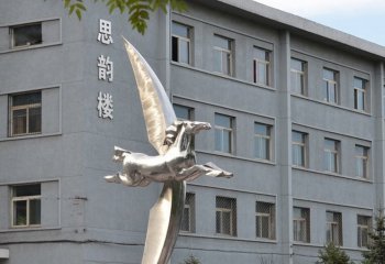 學校不銹鋼奔馬雕塑-學校奔馬雕塑 不銹鋼奔馬雕塑